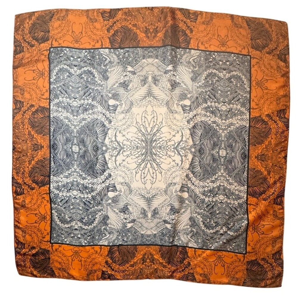 2/$30 NEW Colorful Bohemian Nature Mosaic Printed Silky Fashion Scarf - Picture 9 of 12